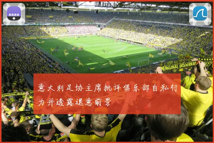 意大利足协主席批评俱乐部自私行为并透露退意前景